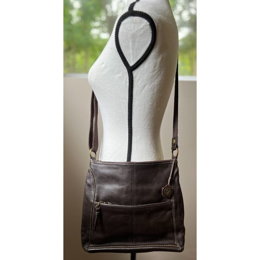 The Sak Iris Brown Pebbled Leather Crossbody Bag